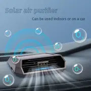 1pc Solar Rechargeable Air Purifier Car Mounted Air Purifier Odor Eliminator Nightlight Number Plate - Suitable For Home, Car, Student Dormitory Car Air Fresheners For Classroom School Bedroom Office Halloween Christmas Independence Day Gift