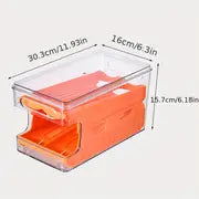 Rolling Slide Food Fridge Drawer Double-layer Egg Tray Container, Refrigerator Organization Household Kitchen Accessories