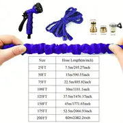 1pc Expandable Garden Hose Flexiable Water Hose With 7 Function Nozzle Lightweight Retractable Garden Hose For Outdoor,50ft-200ft