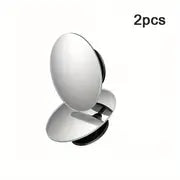 New 2pcs Adjustable Car Blind Spot Glass Mirror 360 Degree Side Wide Angle Rearview Mirror Small Rimless Round Mirror Safe Driving