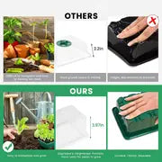 5pcs, Seed Starter Tray With Grow Light, 5 Packs Plant Starter Tray Seedling Starter Kit With Humidity Domes Base Indoor Greenhouse Mini Propagator Station For Seeds Growing Starting (12 Cells Per Tray)