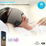 Wireless Sleep Mask, Sleep Headphones, Adjustable&Washable Music Travel Sleeping Headset With Built-in Speakers Microphone Hands-Free For Air Travel,Siesta And Sleeping