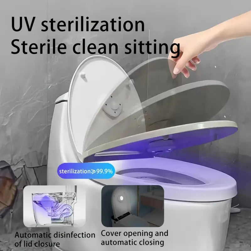 1pc Led Uv Flush Toilet Disinfection Lamp With Incense, Family Generation Mini Air Purifier, Toilet Deodorizer, Home Usb Charging, Toilet Supplies, Germicidal Lamp