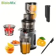 BioloMix Wide Chute Slow Masticating Juicer, BPA FREE Cold Press Juice Blender For High Nutrient Fruit And Vegetable Juice