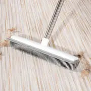 2-in-1 Pet Hair Removal Rubber Broom - Easily Sweep Away Cat/Dog Hair From Carpets, Hardwood, Tiles & More!