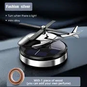 Creative Solar Rotating Helicopter Car Automotive Decorations Interior Decoration Aircraft Model Decorations (No Fragrance Oil)