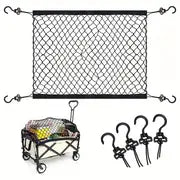 1pc Utility Wagon Net, Wagon Cargo Net, Wagon Parts Cargo Net, Heavy Duty Nylon Net For Garden Cart, Folding Trolley, Cart