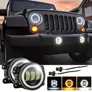 2pcs 4 Inch LED Fog Lights, 150W 15000LM LED Front Bumper Light,Driving Offroad Foglights LED Fog Light For SUV