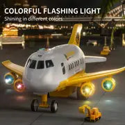 Transport Plane Cargo With 6 Diecast Construction Vehicles, Kids Toy With Lights & Sounds For 3 4 5 6 Years Old Boys And Girls Christmas, Halloween, Thanksgiving Day gift