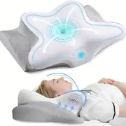 1pc Cooling Pillow For Neck Support, Adjustable Cervical Pillow Cozy Sleeping, Odorless Ergonomic Contour Memory Foam Pillows, Orthopedic Bed Pillow For Side Back Stomach Sleeper Cervical Pillow For Neck And Shoulder Relax