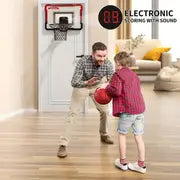 Light Up The Fun: Children's Indoor Basketball Hoop With LED Lights, Electronic Scoreboard & 4 Balls - Perfect Gift For Boys & Teens! Halloween Christmas Gift Halloween Thanksgiving Christmas Gift