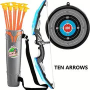 Super Fun Archery Set For Kids: 2 Bows, 20 Suction Cup Arrows, 2 Targets, 2 LED Light Up Arrows & More! Halloween Thanksgiving Christmas Gifts