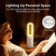 1pc Motion Sensor Night Light, Rechargeable Portable LED Night Light, With Flashlight With Dusk To Dawn Sensor, For Bedroom, Bathroom, Nursery, Toilet, Reading, Camping