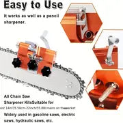 1 Set Chainsaw Sharpening Kit, Quick Chainsaw Sharpening Tool, Portable Chainsaw Sharpener Clamp, Manual Crank Chainsaw Blade Blade, Electric Chainsaw File/grinder Accessories, For Various Chainsaws