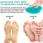 Premium Silicone Shower Foot Scrubber Mat with Non-Slip Suction Cups - Cleans, Massages, and Improves Circulation - Summer Essential