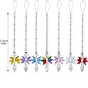 7pcs Rainbow Guardian Angel Crystal Suncatcher For Home/Car Decoration & Porch Decor & Hangings Crystal Glass Ornament