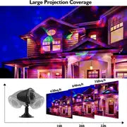 1pc Outdoor Laser Lights, Party Decorations Generating Snowflakes Scene, Red And Green Laser Star Landscapes For Celebrating Halloween, Christmas, Birthdays