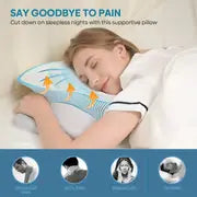 1pc Cooling Pillow For Neck Support, Adjustable Cervical Pillow Cozy Sleeping, Odorless Ergonomic Contour Memory Foam Pillows, Orthopedic Bed Pillow For Side Back Stomach Sleeper Cervical Pillow For Neck And Shoulder Relax