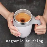 1pc, Self Stirring Mug, 13oz Stainless Steel Auto Self Mixing Coffee Cup, Magnetic Coffee Mugs, For Coffee, Tea, Hot Chocolate, Milk Mug For Office, Kitchen, Travel, Home, Summer Winter Drinkware, Home Kitchen Items