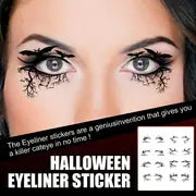 Halloween Bat Spider Decorative Eyeshadow Eyeliner Stickers Horror Fashion Party Makeup Tools