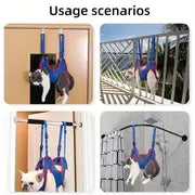 Breathable Pet Grooming Hammock Harness with Nail Clippers for Dogs