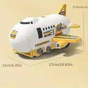 Airplane Toys Construction Toys Car Carrier Vehicle Toy Set Truck Alloy Car Toys Transport Cargo Airplane Birthday & Christmas Gift