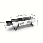 1pc, Outdoor Barbecue Grill Rack, Charcoal Grills, Barbecue Stove, Outdoor Portable Barbecue Grill, Picnic Charcoal Barbecue Grill Rack, Camping Barbecue Stove With Baking Net And Storage Bag, BBQ Accessories, Grill Accessories