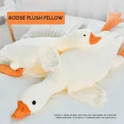 Duck Plush Toys Fluffy Sleep Pillow, Cute Animal Stuffed Swan Goose Soft Dolls Floor Mat Girls Birthday Gift