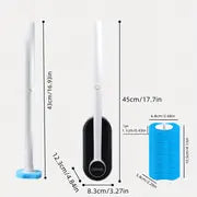 1set/48pcs Disposable Toilet Brush With Replacement Head, Bathroom Wall Mounted Cleaning Tools, Replacement Of Brush Heads, Toilet Accessories