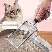 Cat Litter Scoop Fine Mesh Stainless Steel Cat Litter Cleaner, Easy To Clean Non-stick Cat Litter Shovel Reptiles Sand Shovel