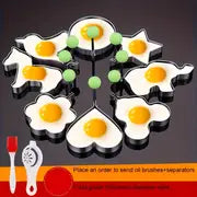 10pcs Stainless Steel Fried Egg Ring, Pancake Shaper Omelette Mold Mould Frying Egg Cooking Tools Kitchen Accessories Gadgets