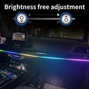 Colorful Acrylic Car Interior Cold Light Line Atmosphere Light Without Wiring Decoration, Car Mounted Voice Controlled Music Rhythm Light Strip