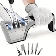 1pc, Knife Sharpening, Knife Sharpener, 4-in-1 Knife Sharpener, The Original Premium Polished Blades, Suitable For Ceramic And Steel Knives, Scissors, Kitchen Utensils, Apartment Essentials, College Dorm Essentials, Back To School Supplies