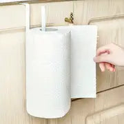 1pc White Iron Under Cabinet Paper Roll Holder, Cabinet Roll Paper Holder, Fresh Film Wall Hanging Shelf, 26.5cm*11cm/10.43inch*4.33inch