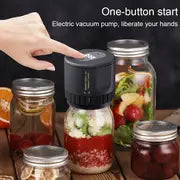 1set, Electric Mason Jar Vacuum Sealer, Electric Vacuum Sealer, Glass Jar Bottle Vacuum Sealer, Small Household Vacuum Pump Kitchen Stuff Kitchen Accessories Home Kitchen Items,1*Vacuum Sealer,5* 3.4'' Wide Lids, 5* 2.75'' Regular Lids,1*opener