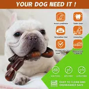 Dog Chew Toys Indestructible Dog Toys, Bacon Flavored, Tough Dog Bone Chew Toy Durable Dog Toy