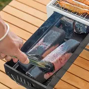 1pc, Outdoor Barbecue Grill Rack, Charcoal Grills, Barbecue Stove, Outdoor Portable Barbecue Grill, Picnic Charcoal Barbecue Grill Rack, Camping Barbecue Stove With Baking Net And Storage Bag, BBQ Accessories, Grill Accessories