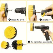 3-in-1 Electric Cleaning Brush Set - Perfect For Carpet, Sofa, Tile, Car Wash & More!