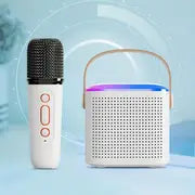New Karaoke Machine With Wireless Microphone Portable Karaoke Speaker With LED Light, Wireless Microphone With Voice Change, Birthday Gift For Adults For Family Parties, Support TF Card(Not Included)