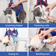 Breathable Pet Grooming Hammock Harness with Nail Clippers for Dogs
