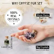 30pcs Healing Crystals In Jars Crystals In A Bottle Indoor Fountain Stones For Living Room Home Decor