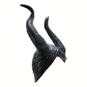 Queen/Women Demon Black Horn Tiara Head Cover Mask Peripheral Halloween Performance Props