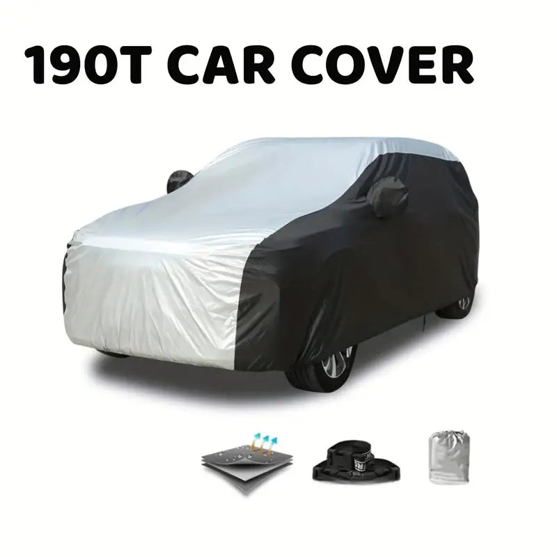 Universal Car Cover Clothes 190T Polyester Taff Rainproof Heat Insulation Car Clothes Car Cover