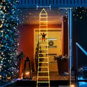 1pc Christmas Decoration Ladder Light With Santa Claus, Christmas Decoration Light, For Indoor And Outdoor, Window, Garden, Home, Wall, Christmas Tree Decoration, Christmas Lights, 118in