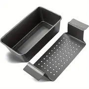 1pc, Meatloaf Pan With Drain Tray, 9'' X 5'' Loaf Pans With Insert, Nonstick Meat Loaf For Baking, Reduce The Fat And Kick Up The Flavor, Baking Tools, Kitchen Gadgets