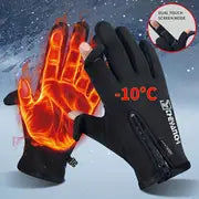 Men's New Waterproof Cold-proof Non-slip Warm Plus Velvet Index Finger Gloves Suitable For Outdoor Sports Fishing For Spring And Winter