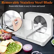 Meat Slicer Electric Deli Food Slicer, Stainless Steel Blade And Food Carriage, Adjustable Thickness Food Slicer Machine For Meat, Cheese, Bread(150W)