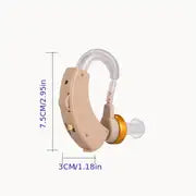 1pc Hearing Aids For Seniors Adults, Gear Adjustment, Easy To Wear, Portable Battery Replacement, Convenient For The Elderly Ear Sound Amplifier