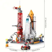 2pcs Spacecraft Rocket Model Woodblock Kit - DIY Toy For Kids - Perfect Gift For Boys