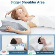 1pc Cooling Pillow For Neck Support, Adjustable Cervical Pillow Cozy Sleeping, Odorless Ergonomic Contour Memory Foam Pillows, Orthopedic Bed Pillow For Side Back Stomach Sleeper Cervical Pillow For Neck And Shoulder Relax